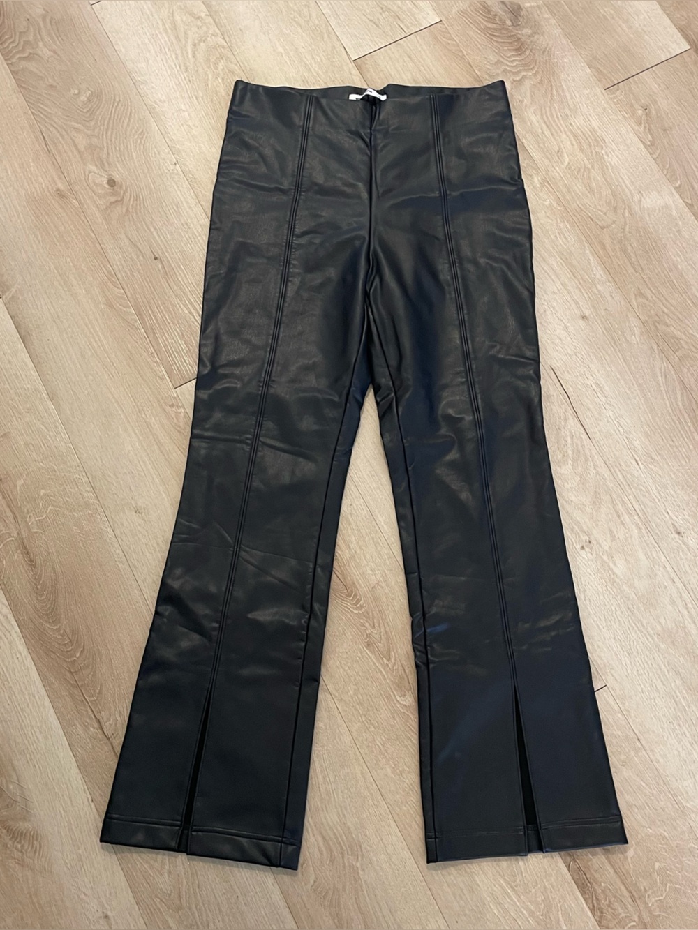 Woolworths Black Faux Leather Women’s Jeans - Classic Slim Fit Sz M